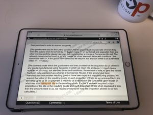 Protect pdf with secure document review on a tablet